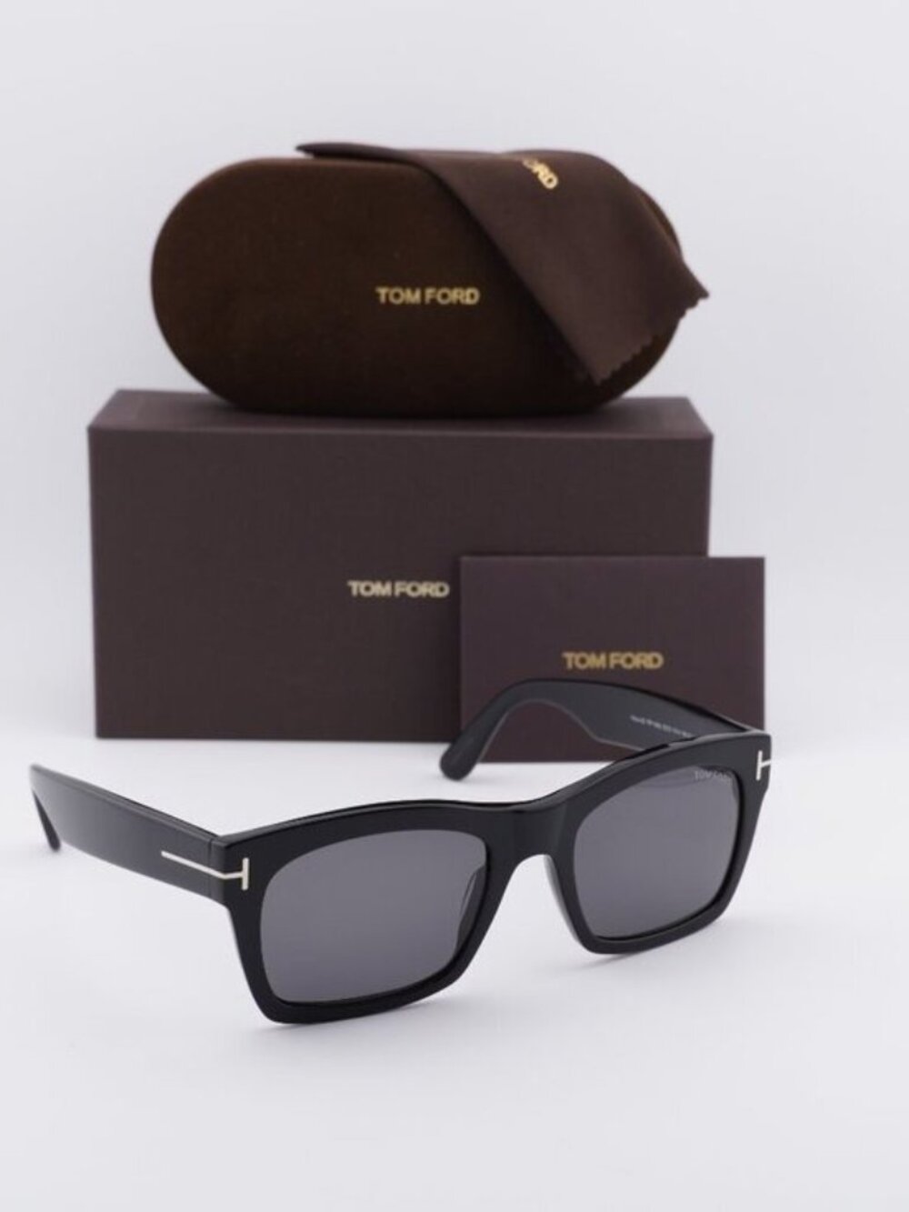 Tom Ford Nico-02 FT1062 01A Square Sunglasses - Black / Grey